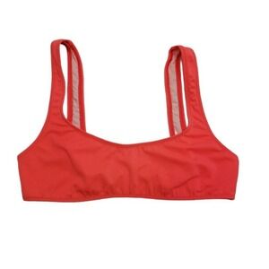 Solid & Striped‎ Elle Bikini Top L Neon Orange Coral